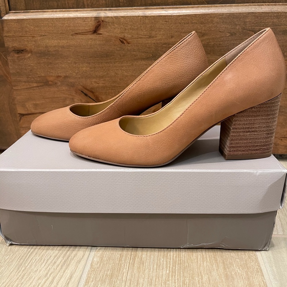 Franco Sarto Optimum Tan leather heels size 6 NWT - Picture 3 of 11
